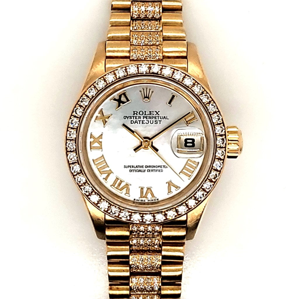 1995 Ladys 18kt Yellow Gold and Diamond Rolex Presidential