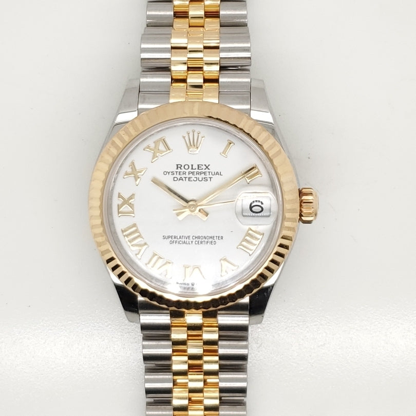 Pre-owned Mid Size Rolex Datejust in Steel And Gold