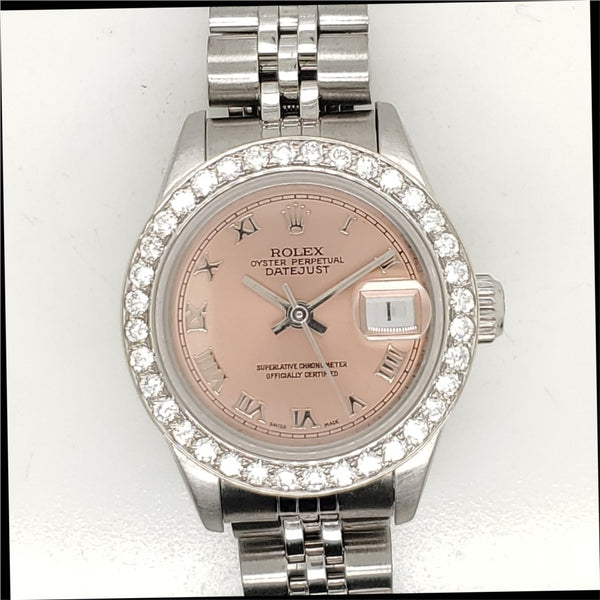 1987 1/2 Ladys 28Mm Stainless Steel And Diamond Rolex Datejust Watch