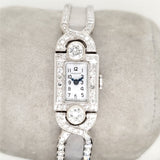 Vintage Hamilton Platinum and 14kt White Gold Diamond Ladys Wrist Watch