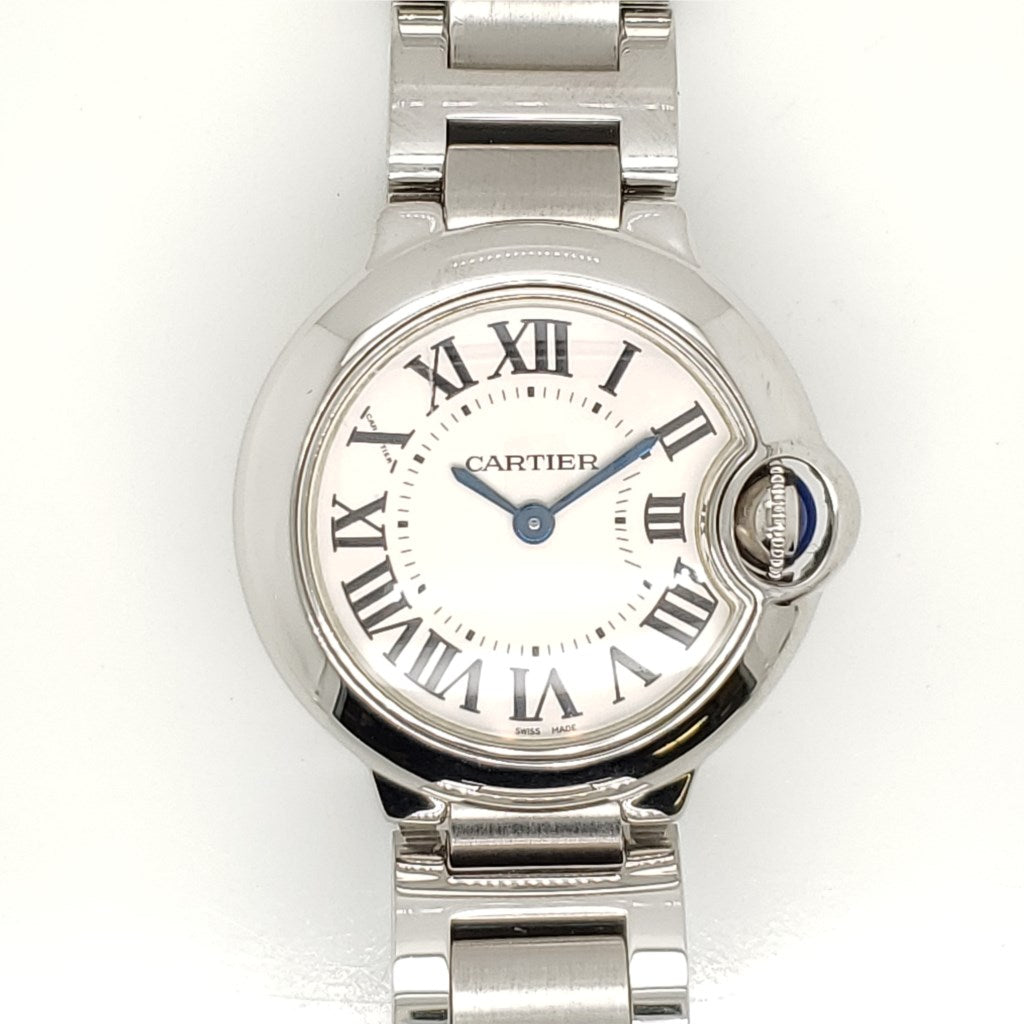 Pre-owned Ladys Cartier Balloon Bleu Stainless Steel Quartz Watch