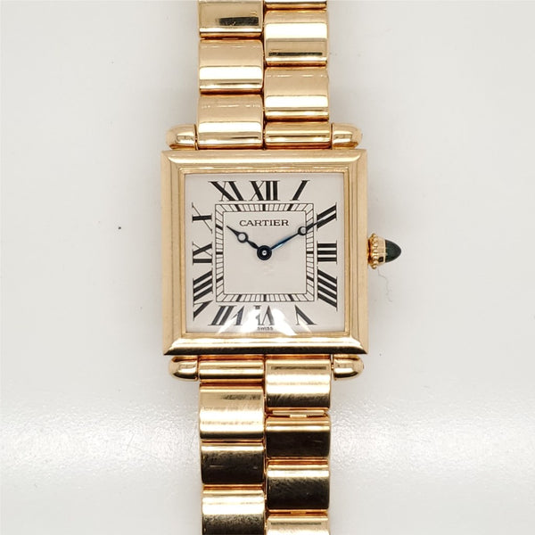 Pre-owned Cartier Tank Obus 18Kt Gold Ladys Watch