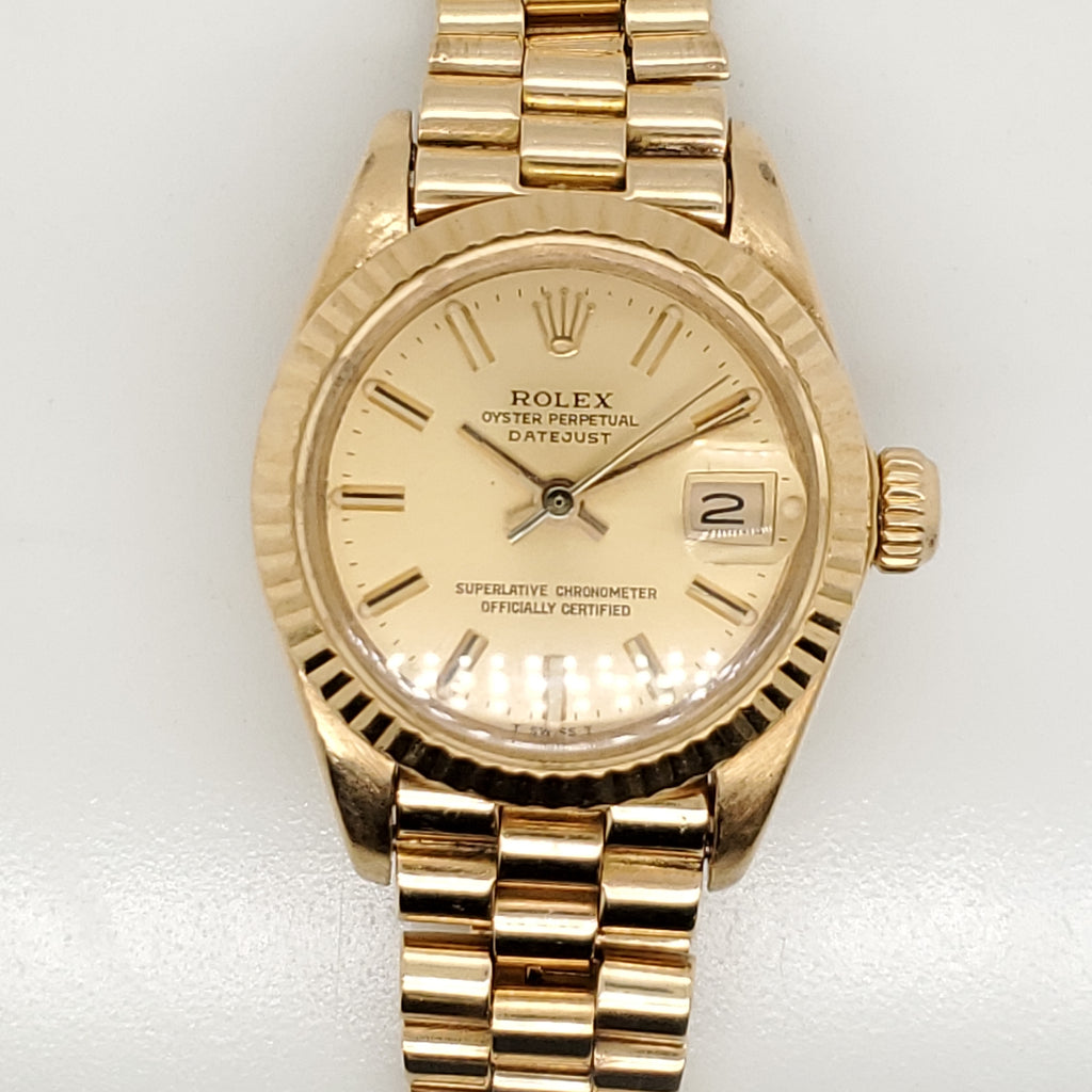 Pre-owned 1981 18Kt Yellow Gold Ladys Presidential