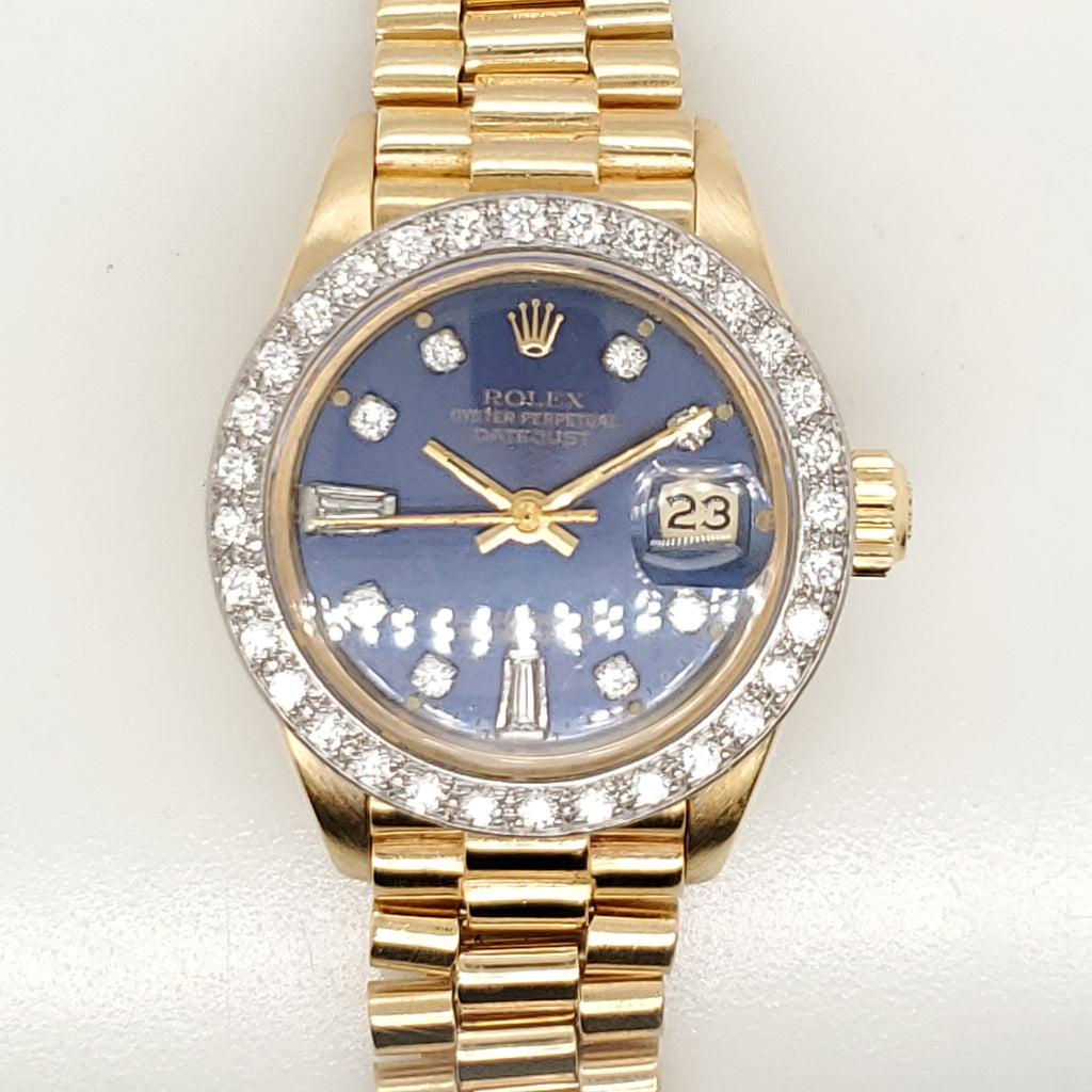 1980 18Kt Yellow Gold Rolex Presidential With Diamond Bezel and Dial