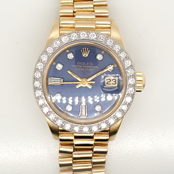 1980 18Kt Yellow Gold Rolex Presidential With Diamond Bezel and Dial