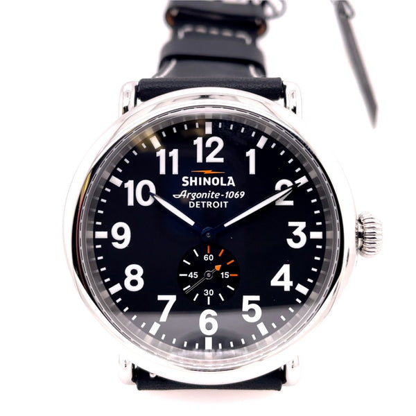 Shinola Runwell 47mm Argonite-1069 Black Dial Watch