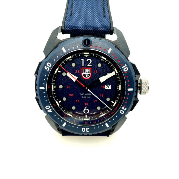 Luminox Ice-Sar Arctic Outdoor Adventurer 46Mm Watch Carbonox Case Stainless Steel Case Back Sapphire Crystal On A Rubber Black Textile Blue Strap Xl.1053