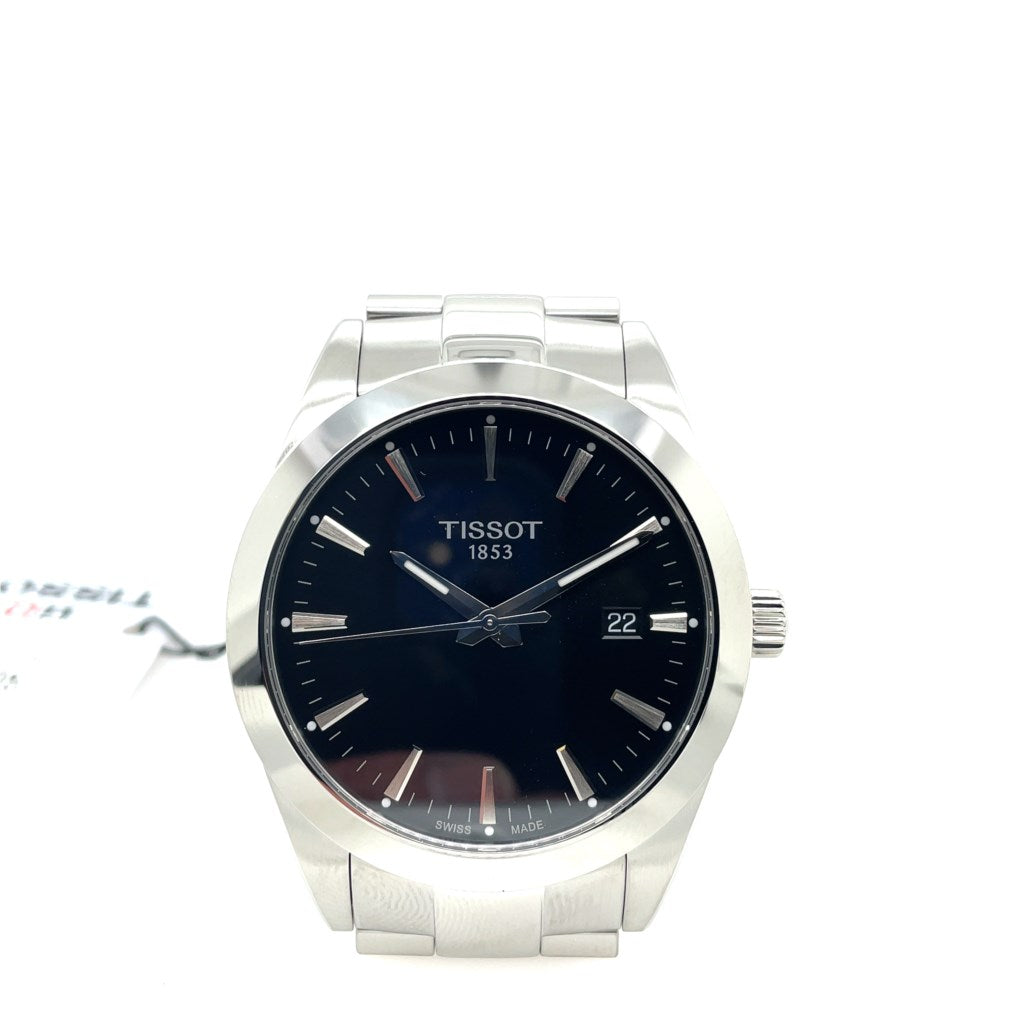 Tissot Watch Gentlemen Quartz Movement Stainless Steel Case/Bracelet With Black Stick Dial And Sapphire Crystal T1274101105100