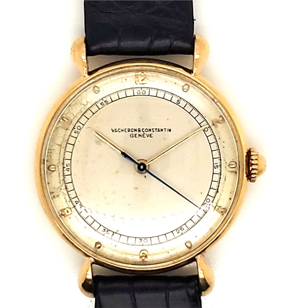 Vintage 18k Yellow Gold Vacheron Constantin 34mm Manual Wind Wrist Watch