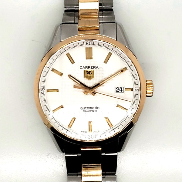 Pre-Owned Tag Heuer Carrera Stainless Steel and Yellow Gold Automatic Watch