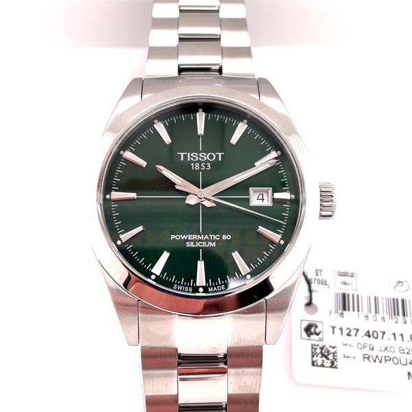 Tissot Gentleman Powermatic 80 Watch With Green Dial