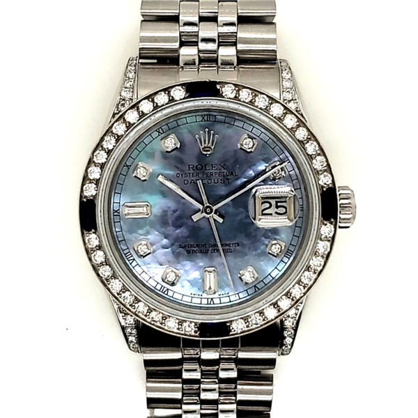 Pre-owned 1985 Rolex Datejust Diamond and Sapphire Watch