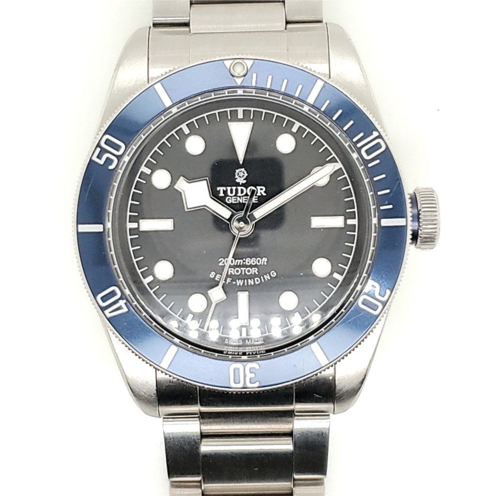 Pre-owned Rolex Tudor Black Bay Stainless Steel Smiley Refernce#79220b