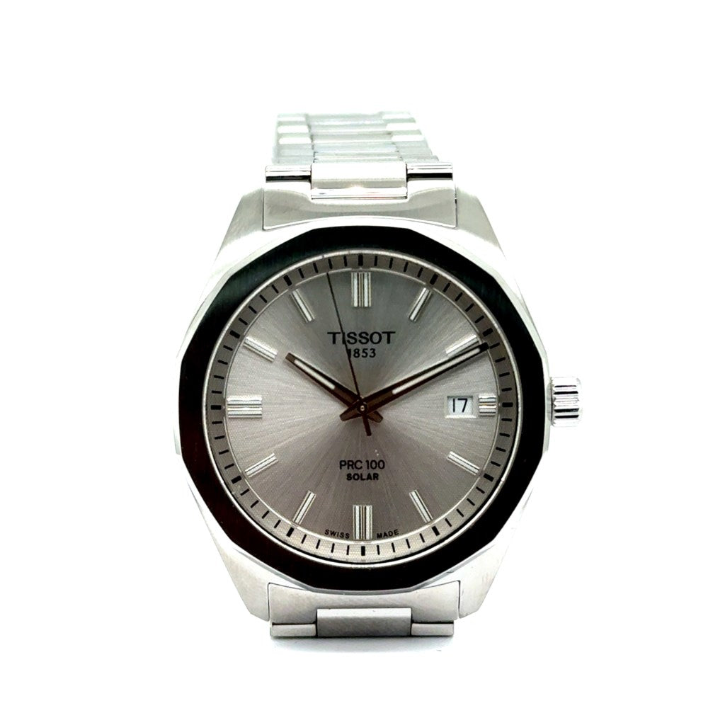Tissot Prc 100 Stainless Steel Solar Powered Quartz Movement Watch