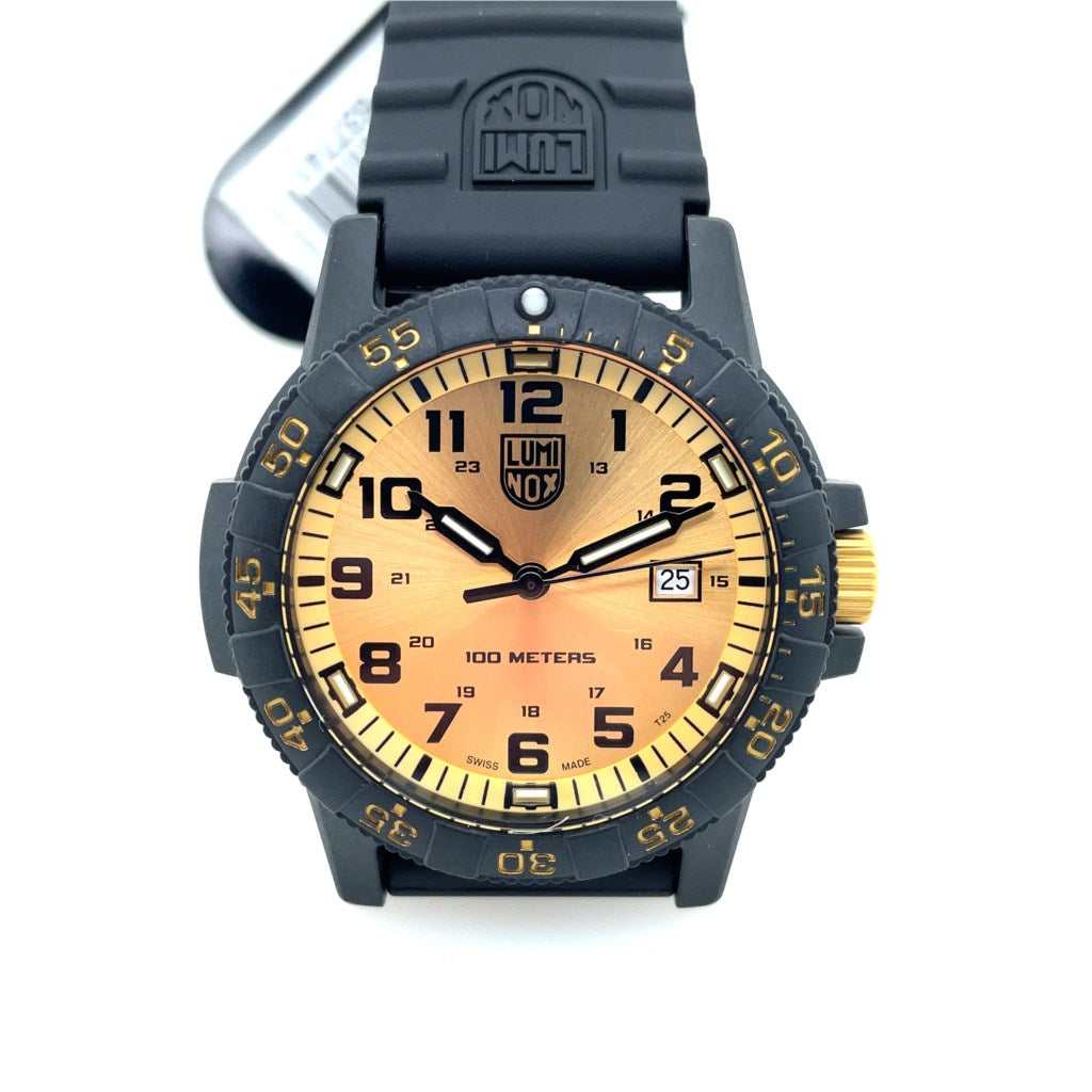 Luminox 44Mm Leatherback Golden Sea Turtle Watch