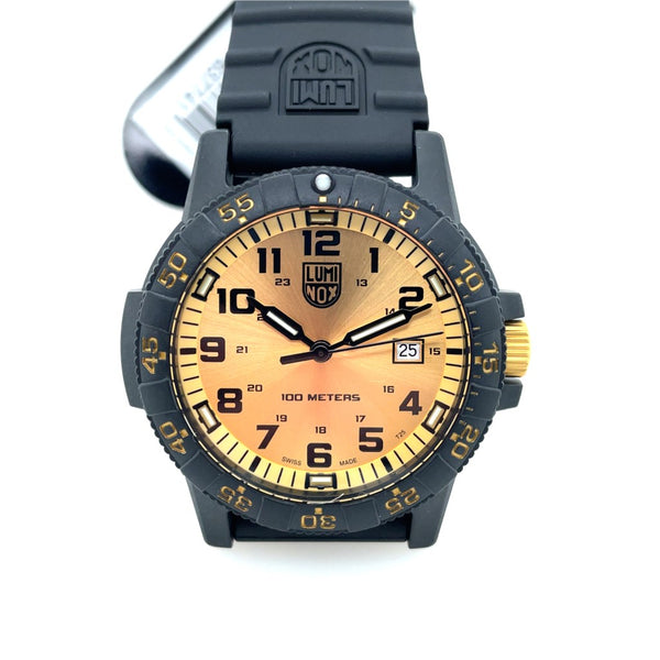 Luminox 44Mm Leatherback Golden Sea Turtle Watch