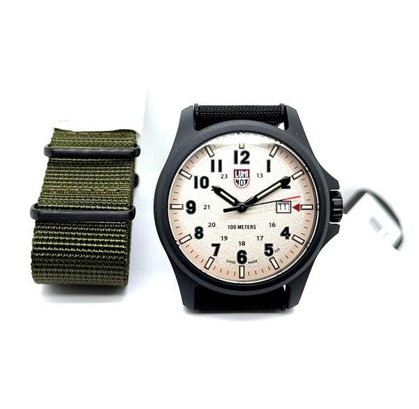 Luminox Atacoma 43mm Sand Color Dial With Two Interchangable Band Gift Set