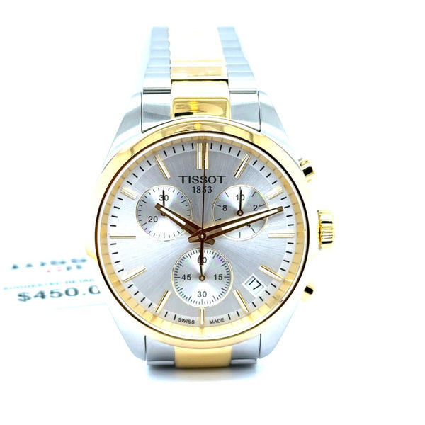 Gents Tissot 40mm Two Tone PR-100 Chronograph Watch
