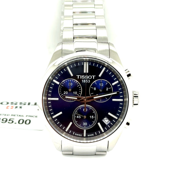 Tissot Pr100 Gts Watch Stainless Steel Case/Bracelet Quartz Movement 40mm