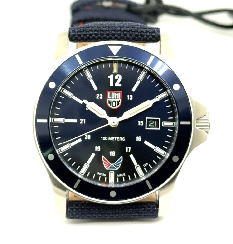 Luminox Pacific Sport Timer Volition 42mm Watch With A Blue Bezel & Dial