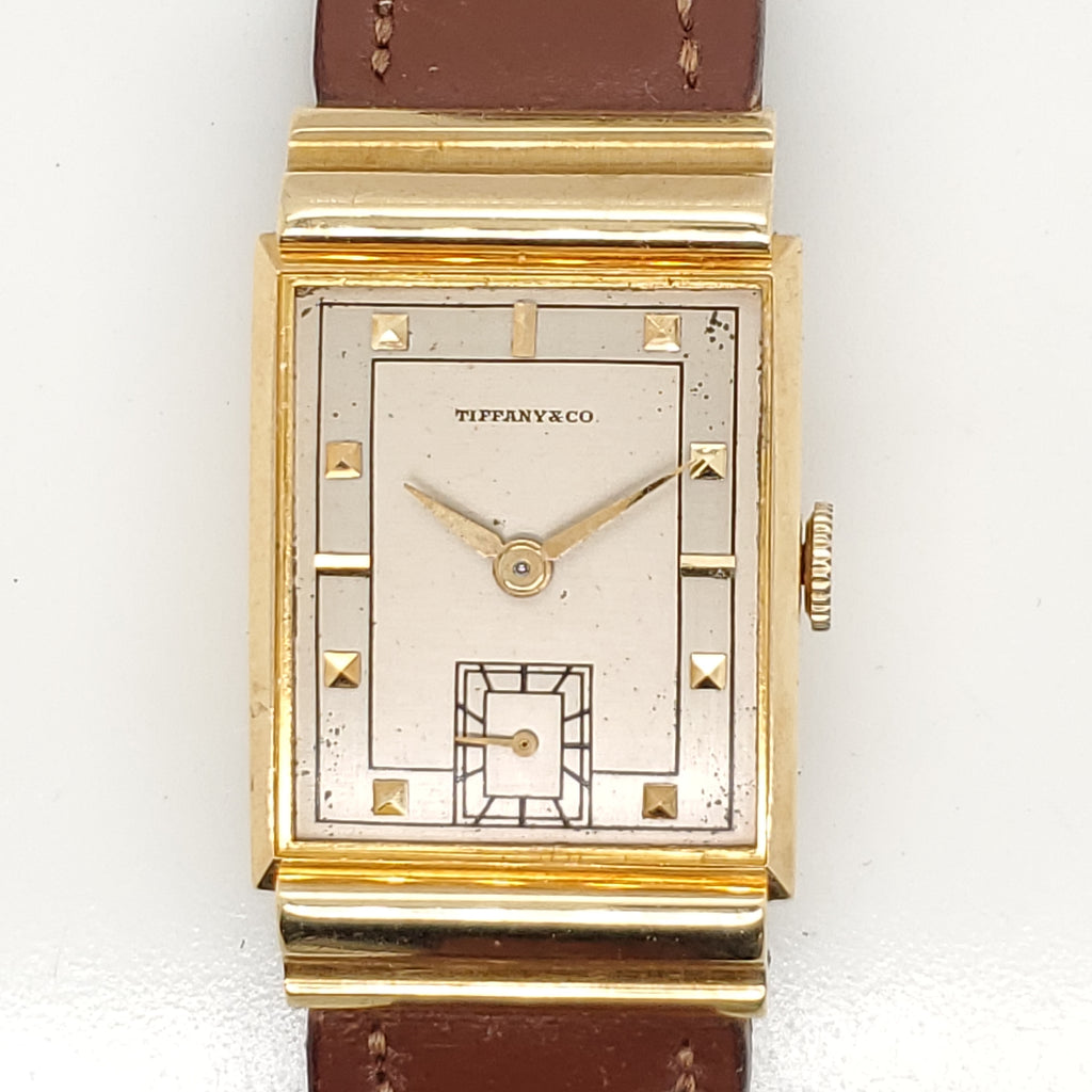 Vintage 1947 18kt Yellow Gold Tank Watch