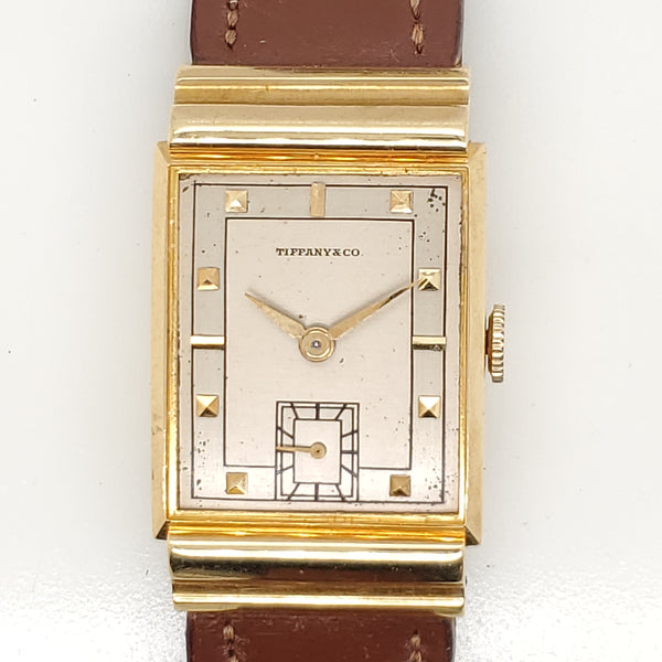 Vintage 1947 18kt Yellow Gold Tank Watch