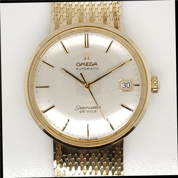 Vintage 14kt Yellow Gold Omega Seamaster De Ville Wrist Watch