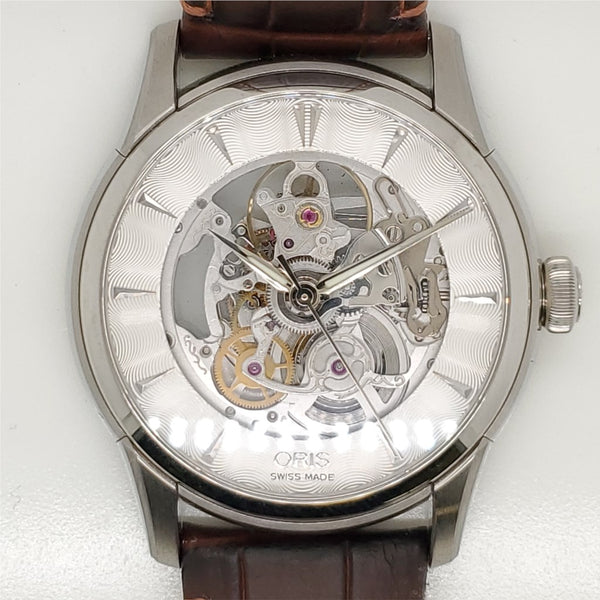 Pre-owned Oris Skeleton Artelier Automatic Watch Stainless Steel
