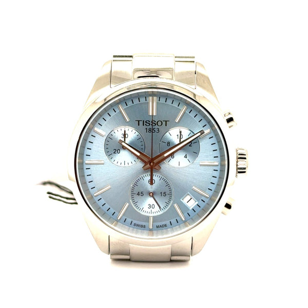 Tissot Pr100 Chronograph Watch Stainless Steel Case/Bracelet Quartz Movement