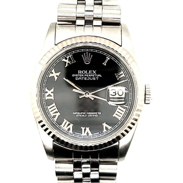 Pre-owned 1999 Rolex Datejust Stainless Steel 38mm Watch
