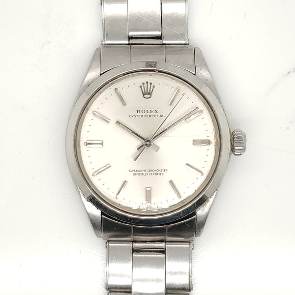 Pre-owned 1966 Stainless Steel  Rolex Oyster Perpetual Watch
