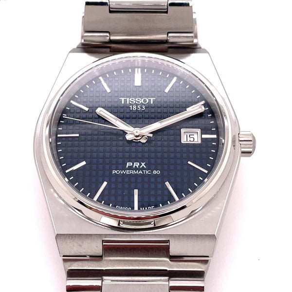 Tissot Prx 40205 Pw80 Automatic 40Mm Stainless Steel Watch Blue Dial Sapphire Crystal