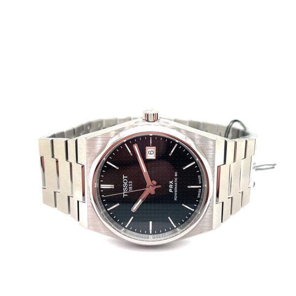 Tissot Prx 40205 Pw80 Automatic 40Mm Stainless Steel Watch Green Dial Sapphire Crystal Exhibition Clear Back T1374071109100