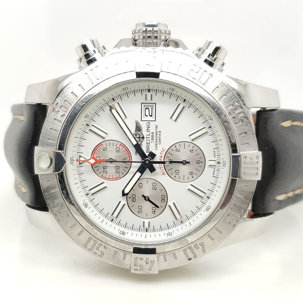 Pre-Owned Breitling Super Avenger Ii 48Mm Stainless Steel Automatic Chronograph Watch