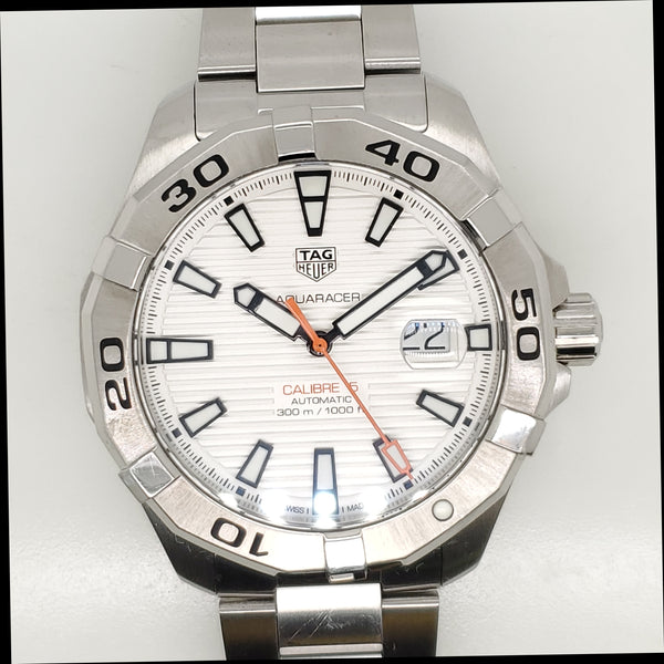 Pre-owned Tag Heuer Aquaracer Stainless Steel Automatic Mens Watch