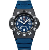 Luminox 44mm Navy 3550 Series NBR Watch, Blue Dial 316L SS with 24mm Blue Rubber Strap