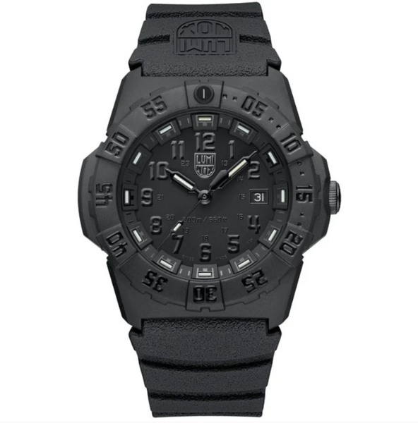 Luminox 44mm Navy Blackout Edition 3550 Series Military Dive Watch