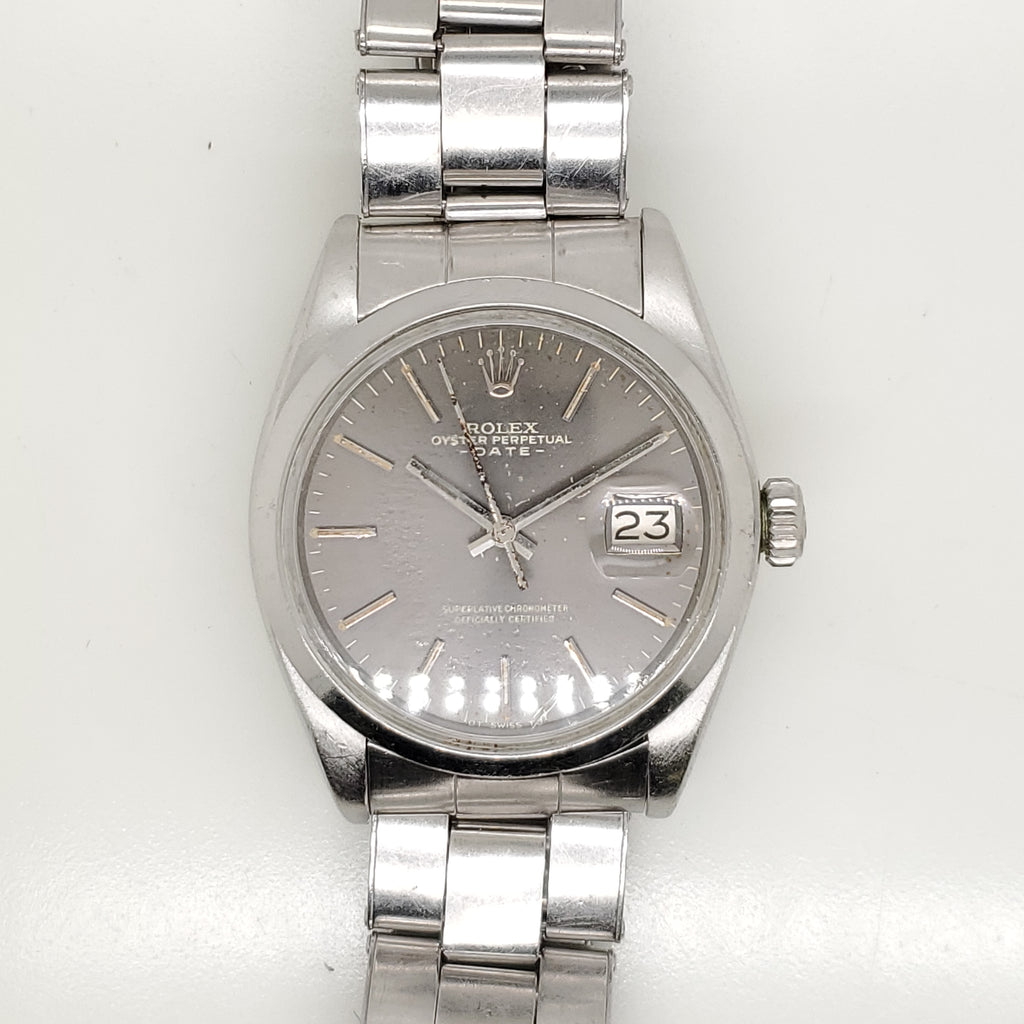 Pre-owned 1973 Stainless Steel  Rolex Oyster Perpetual Date Watch