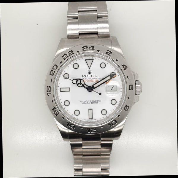 Rolex Explorer II Stainless Steel Polar White Dial