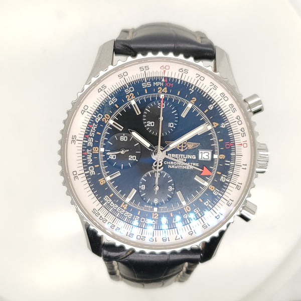 Pre-owned Breitling Navitimer Chronograph GMT Date Automatic Mens Watch