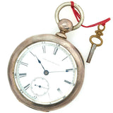 Hampden Coin Silver Biscuit Pocket Watch