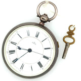 Antique English Sterling Silver Pocket Watch