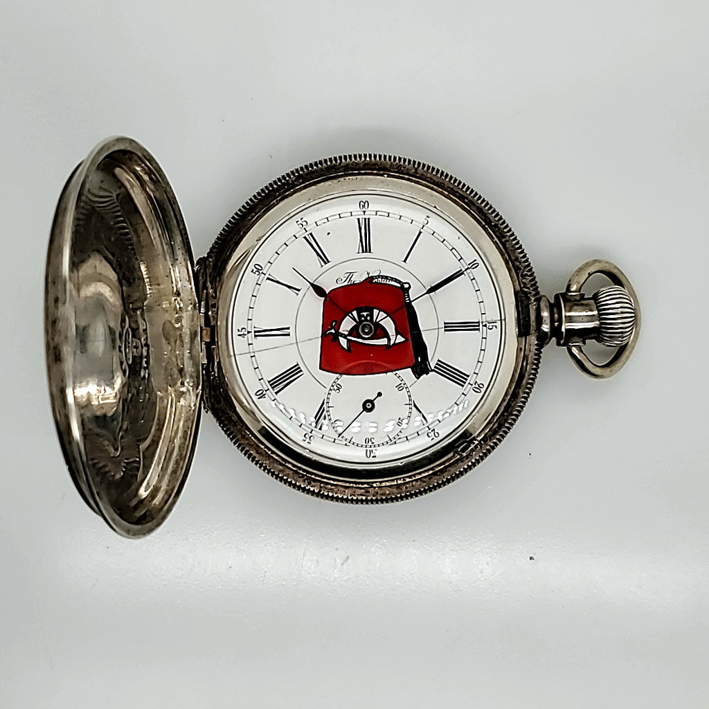 Swiss Coin Silver Masonic Dial Pocket Watch