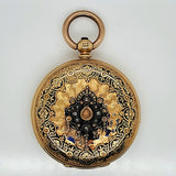 J. Jaquet Antique 18Kt Yellow Gold and Diamond Hunters Case Pocket Watch