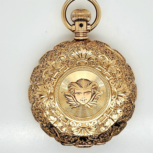 1890 Elgin 14Kt Yellow Gold Hunters Case Pocket Watch