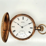 1886-1887 14Kt Yellow Gold Diamond And Ruby Waltham Hunters Case Pocket Watch