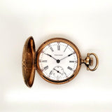 1907 14Kt Yellow Gold 0 Size Waltham Hunters Case Pocket Watch