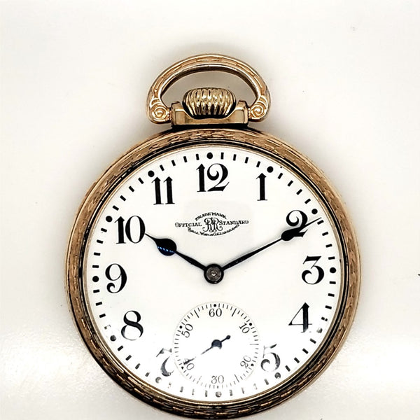 Antique 1918 Ball Official Standard Open Faced Pocket Watch