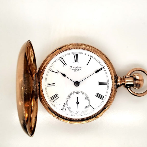 Antique Waltham Riverside 1885 14Kt Yellow Gold 16 Size Hunters Case Pocket Watch