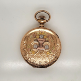 1909 Elgin Gold Filled Three Color Gold Hunters Case Pocket Watch